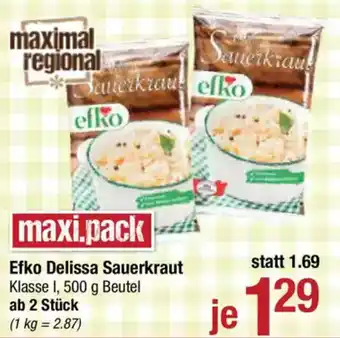 Maximarkt Efko Delissa Sauerkraut Angebot