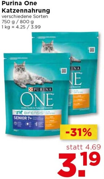 Unimarkt Purina One Katzennahrung 750 g/800 g Angebot