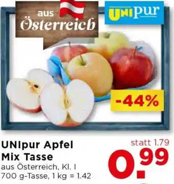 Unimarkt Unipur Apfel Mix Tasse 700 g Tasse Angebot