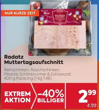 Billa Radatz Muttertagsaufschnitt Angebot