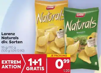 Billa Lorenz Naturals Div. Sorten 95g/110 g Angebot