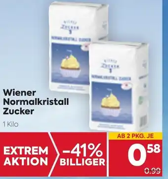 Billa Wiener Normalkristall Zucker 1 Kilo Angebot