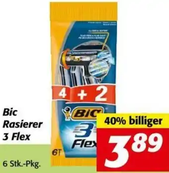 Nah&Frisch Bic Rasierer 3 Flex Angebot