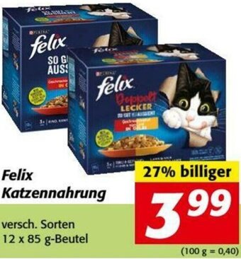 Nah&Frisch Felix Katzennahrung 12 x 85g Angebot