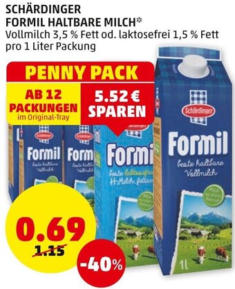 PENNY Schärdinger Formil Haltbare Milch Angebot