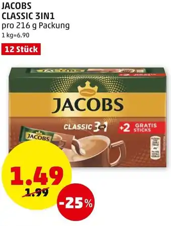 PENNY Jacobs Classic 3in1 12 Stück Angebot