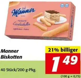 Nah&Frisch Manner Biskotten 200g Angebot
