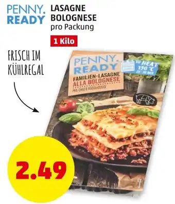 PENNY Penny Ready Lasagne Bolognese 1 Kilo Angebot