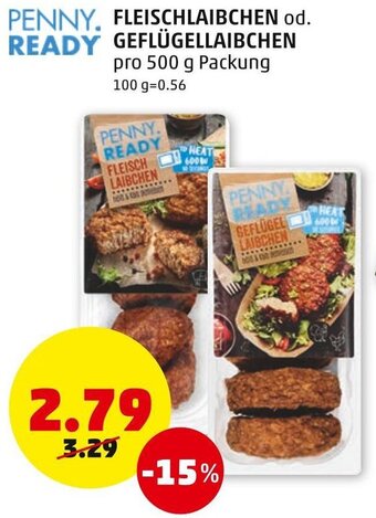 PENNY Penny Ready Fleischlaibchen Od. Geflügellaibchen 500 g Angebot