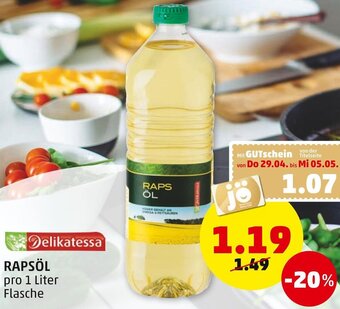 PENNY Rapsöl 1 Liter Angebot