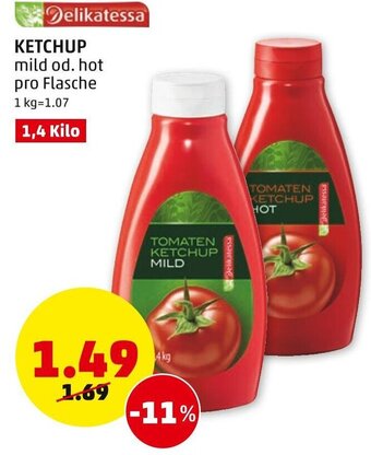 PENNY Ketchup 1,4 Kilo Angebot