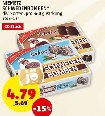 PENNY Niemetz Schwedenbomben 20 Stück Angebot