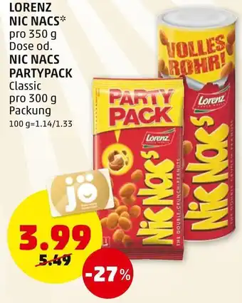 PENNY Lorenz Nic Nacs 350 g,Nic Nacs Partypack 300 g Angebot