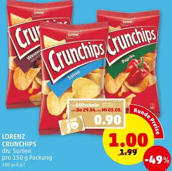 PENNY Lorenz Crunchips 100 g Angebot