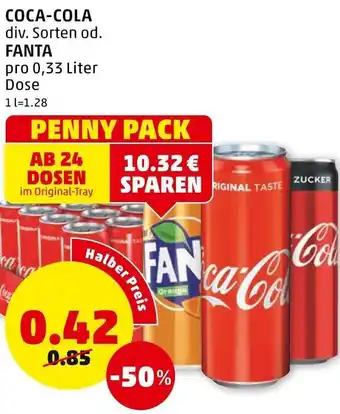 PENNY Coca-Cola ,Fanta 1L Angebot