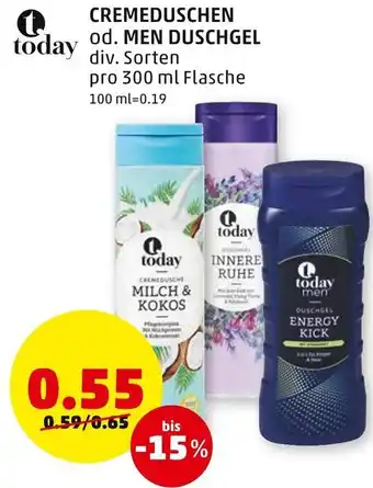 PENNY Cremeduschen Od. Men Duschgel 300 ml Angebot