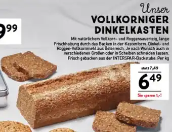 Interspar Vollkorniger dinkelkasten Angebot