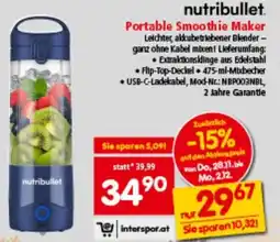 Interspar nutribullet. Portable Smoothie Maker Angebot