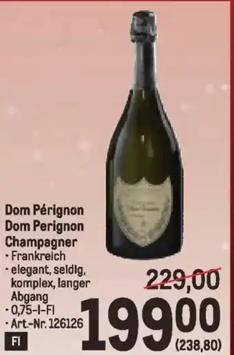 Metro Dom Pérignon Champagner Angebot