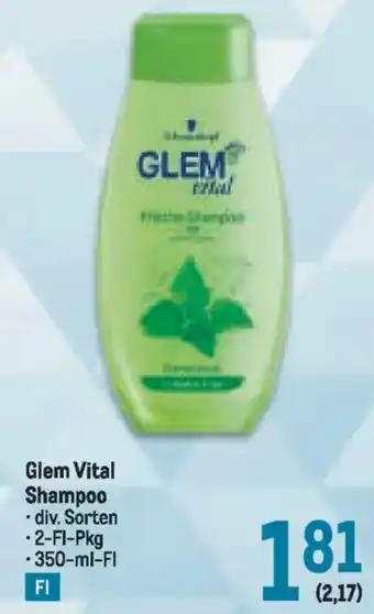 Metro Glem Vital Shampoo Angebot