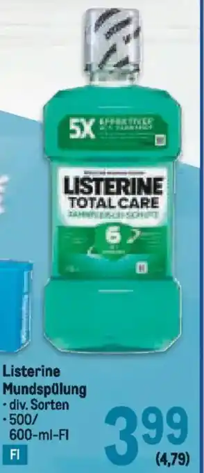 Metro Listerine Mundspülung Angebot