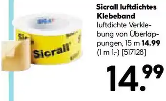 Hellweg Sicrall luftdichtes Klebeband Angebot