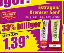 Norma Estragon/ kremser senf Angebot