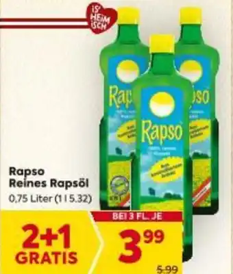 Billa Rapso Reines Rapsöl Angebot