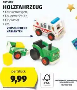 Hofer Toylino holzfahrzeug Angebot