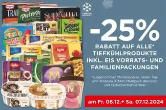 Unimarkt Rabatt auf alle* tiefkühlprodukte inkl. eis vorrats- und familienpackungen Angebot