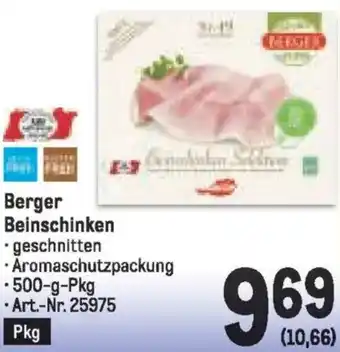 Metro Berger Beinschinken Angebot