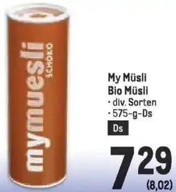Metro My Müsli Bio Müsli Angebot