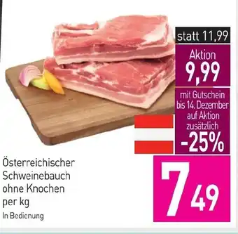 Sutterlüty Österreichischer Schweinebauch ohne Knochen Angebot