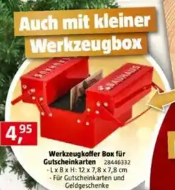 Bauhaus Werkzeugkoffer box für gutscheinkarten Angebot