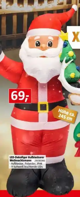 Bauhaus Led-dekofigur aufblasbarer weihnachtsmann Angebot