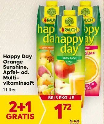 Billa Happy Day Orange Sunshine, Apfel-od. Multi- vitaminsaft Angebot