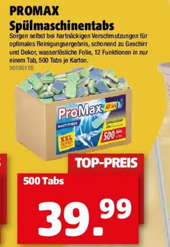 Liebmarkt PROMAX Spülmaschinentabs Angebot