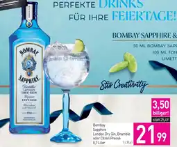 Sutterlüty Bombay Sapphire London Dry Gin, Bramble oder Citron Pressé Angebot