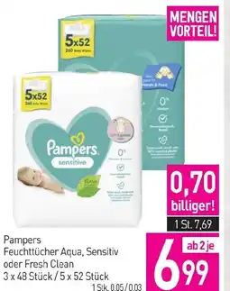Sutterlüty Pampers Feuchttücher Aqua, Sensitiv oder Fresh Clean Angebot