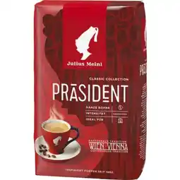 MPreis Präsident Kaffee verschiedene Sorten MPREIS Angebot