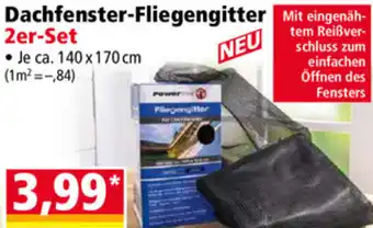 Norma Dachfenster Fliegengitter 2er Set 140x170 cm Angebot