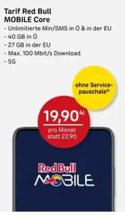 Post Tarif red bull mobile core Angebot