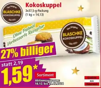 Norma Kokoskuppel Angebot