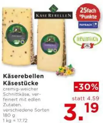 Unimarkt Käserebellen Käsestücke Angebot