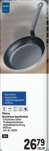 Metro Pfanne aluminium beschichtet Angebot