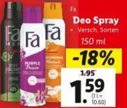 Lidl Fa Deo Spray Angebot