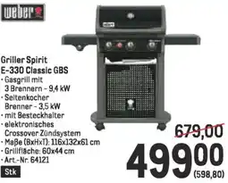 Metro Griller Spirit E-330 Classic GBS Angebot