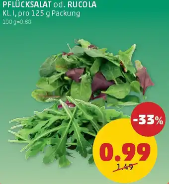 PENNY Pflücksalat od. rucola Angebot