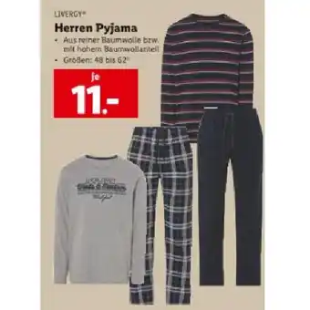 Lidl Herren Pyjama Größen 48 bis 62 Lidl Angebot