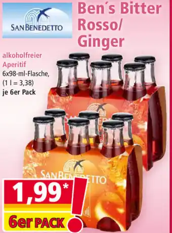 Norma San Benedetto Ben's Bitter Rosso Ginger Angebot